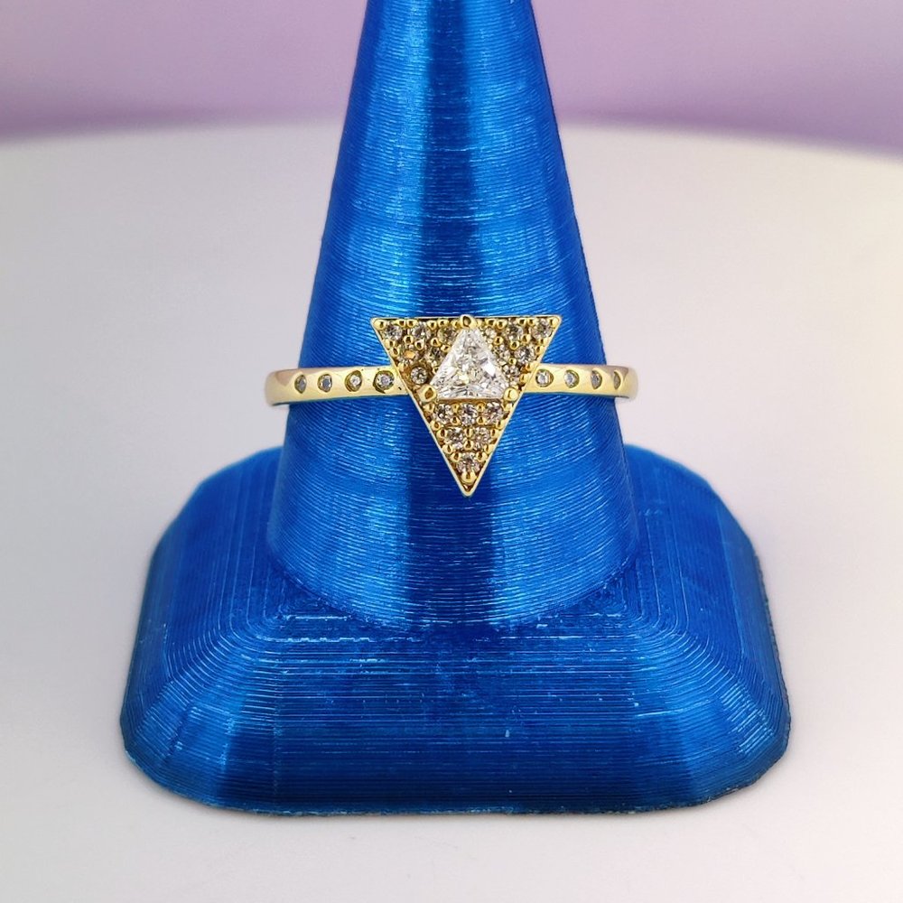Pyramid Triangle Ring Size 9 - Fragrant Jewels